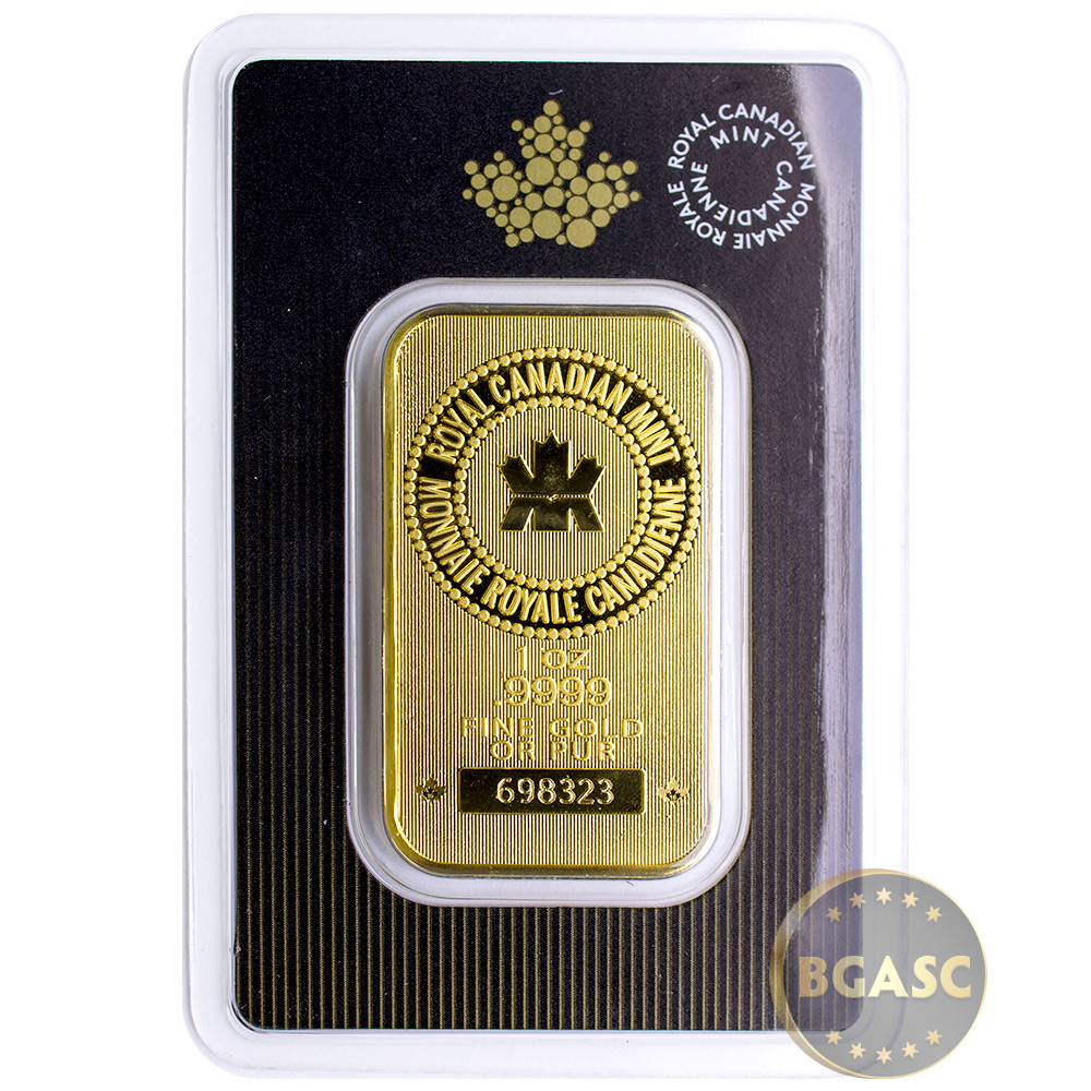 Buy 1 oz Gold Bar Royal Canadian Mint .9999 Fine 24kt Wafer (in Assay ...