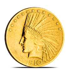 $10 Indian Eagle Gold Coin Jewelry Grade (Random Year)