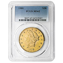 $20 Liberty Double Eagle Gold Coin PCGS/NGC Graded MS62 (Random Year)