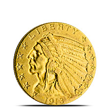 $5 Indian Half Eagle Gold Coin Jewelry Grade (Random Year)