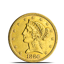 $5 Liberty Half Eagle Gold Coin Jewelry Grade (Random Year)