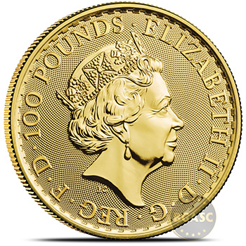 2022 1 oz Gold Britannia Bullion Coin Brilliant Uncirculated .9999 Fine 24kt - Image