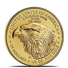 2022 1/2 oz Gold American Eagle $25 Coin Bullion Brilliant Uncirculated