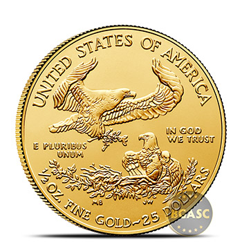 2018 1/2 oz Gold American Eagle $25 Coin Bullion Brilliant Uncirculated - Image