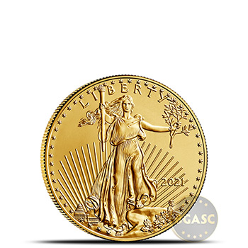 2021 1/10 oz Gold American Eagle $5 Coin Bullion BU - Image