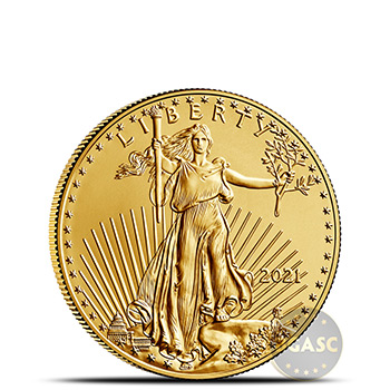 2021 1/4 oz Gold American Eagle $10 Coin Bullion BU - Image