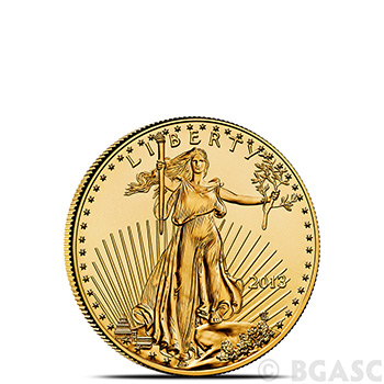 1/10 oz Gold American Eagle $5 Coin Brilliant Uncirculated Bullion (Random Year)