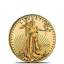 1/4 oz Gold American Eagle $10 Coin Brilliant Uncirculated Bullion (Random Year)