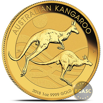 2018 Australia 1 oz Gold Kangaroo .9999 Fine Brilliant Uncirculated Bullion Coin