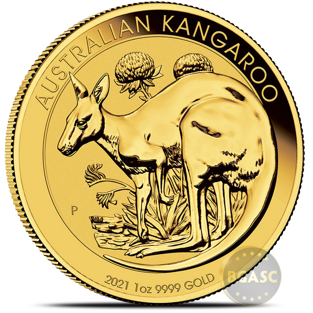 2021 1 oz Gold Australia Kangaroo .9999 Fine Brilliant Uncirculated Coin
