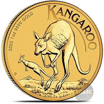 2022 1 oz Gold Australia Kangaroo .9999 Fine Brilliant Uncirculated Coin