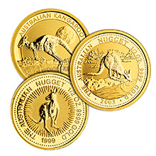 Australia 1/2 oz Gold Kangaroo/Nugget .9999 Fine Brilliant Uncirculated Coin (Random Year)