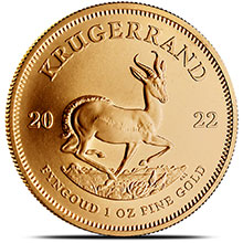2022 1 oz Gold Krugerrand South African Bullion Coin Brilliant Uncirculated