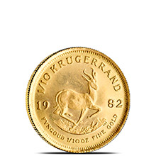 1/10 oz Gold Krugerrand - South African Bullion Coin Brilliant Uncirculated (Random Year)
