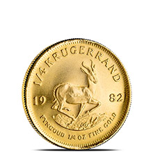 1/4 oz Gold Krugerrand - South African Bullion Coin Brilliant Uncirculated (Random Year)
