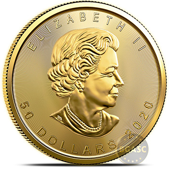 2020 1 oz Gold Canadian Maple Leaf Bullion Coin BU - Image