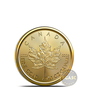 2022 1/10 oz Canadian Gold Maple Leaf Brilliant Uncirculated .9999 Fine 24kt