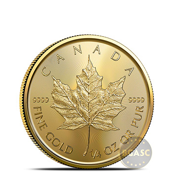 2022 1/4 oz Canadian Gold Maple Leaf Brilliant Uncirculated .9999 Fine 24kt - Image