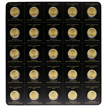 2022 Gold Maplegram25™ Sealed Coin Sheet in Assay Sleeve - 25x1 gram Canadian Maple Leaf Coins .9999 Fine 24kt