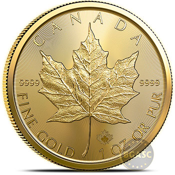 2022 1 oz Gold Canadian Maple Leaf Bullion Coin Brilliant Uncirculated .9999 Fine 24kt Gold
