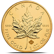 1 oz Canadian Gold Maple Leaf - Brilliant Uncirculated .9999 Fine 24kt (Random Year)