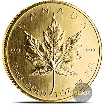 1 oz Gold Canadian Maple Leaf Bullion Coin Brilliant Uncirculated .999 Fine - Image