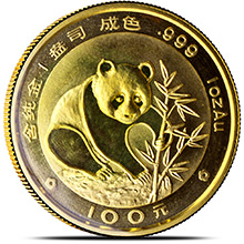 1 oz 1988 Chinese Gold Panda Coin 100 Yuan Brilliant Uncirculated (Mint Sealed)