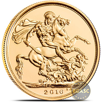 2016 Great Britain Gold Sovereign Coin BU