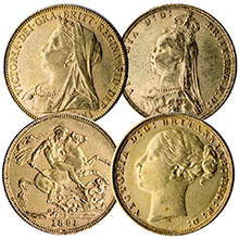 Great Britain Gold Sovereign Coin Queen Victoria - Circulated (Random Year 1871-1901)