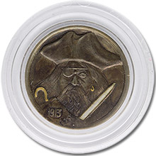 Lee Griffiths Hobo Nickel Carved On A Mint State 1913 Buffalo Nickel - Captain Hook