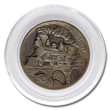 Lee Griffiths Hobo Nickel Carved On A Mint State 1913 Buffalo Nickel - Hobo &Train