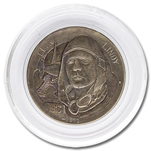 Lee Griffiths Hobo Nickel Carved On A Mint State 1913 Buffalo Nickel - Lucky Lindy Spirit of St, Louis