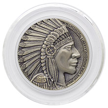 Steve Adams Hobo Nickel Carved On A Mint State 1913 Buffalo Nickel - Indian Headdress