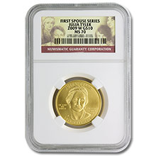 2009-W 1/2 oz Gold Julia Tyler First Spouse Coin NGC MS70