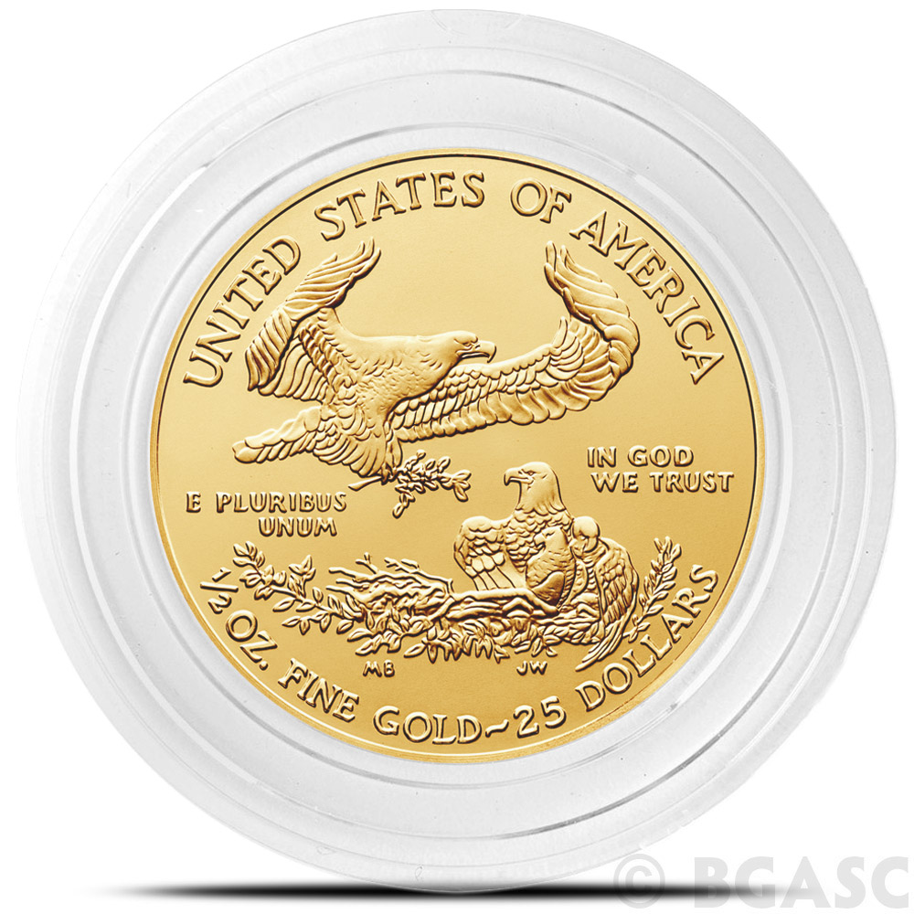 25 Pack 1/2oz Gold Eagle Coin Capsules Air-Tite Holders H27 Direct Fit 