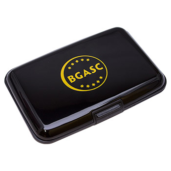 RFID Blocking Wallet Assay Card Storage Case - Black Aluminum - Image