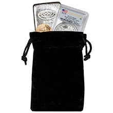 Medium Velveteen Treasure Bag - Black 4x6 (Empty)