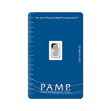 1 gram Platinum Bar Pamp Suisse Fortuna .9995 Fine (in Assay)
