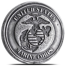 1 oz Silver U.S. Marine Corps Tribute by MK BarZ .999+ Fine 3D Art Round