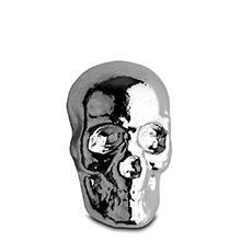 1 oz Silver Skull Yeager's Poured .999 Fine 3D Art Bar
