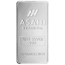 10 oz Silver Bars Asahi .999 Fine Bullion Ingot