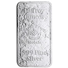 10 oz Silver Bars Monarch Stone Struck .999 Fine Bullion Ingot