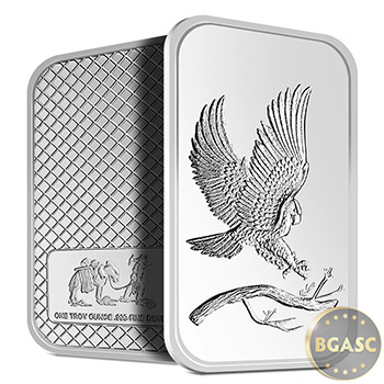 SilverTowne 1 oz  Eagle Trademark Silver Bullion Bar .999 Fine Silver Ingot Bar One Ounce - Image