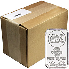 Monster Box of 1 oz SilverTowne Trademark Prospector Silver Bars .999 Fine Silver Bullion (500 Bars)