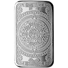 5 oz Silver Bar Aztec Calendar .999 Fine Bullion Ingot