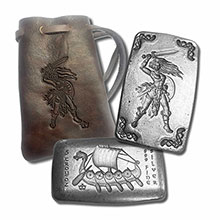 5 oz Silver Bars Monarch Viking Maiden Warrior with Sword & Shield Hand Poured .999 Fine Bullion Ingot
