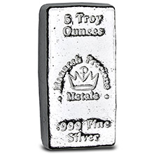 1oz Hand Poured .999 Silver "Loaf" shiny bar Cool Style silver Bar. 