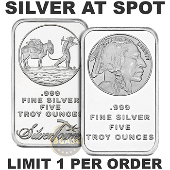 5 oz of Silver AT SPOT (Design Our Choice) - Read Offer Details