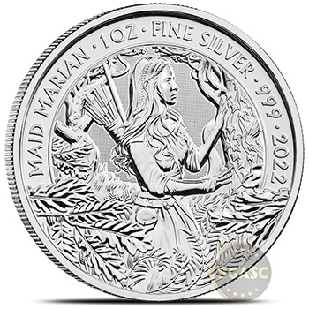 2022 1 oz Silver Great Britain Myths & Legends Bullion Coin - Maid Marian - Image