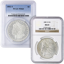 MS64 Graded Morgan Silver Dollar 1878-1904 Silver Coins NGC / PCGS